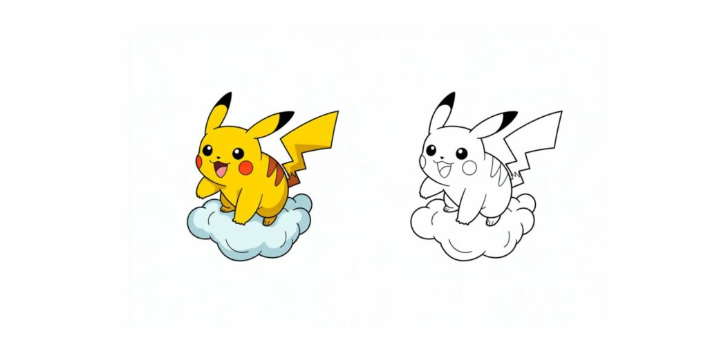Pikachu da colorare