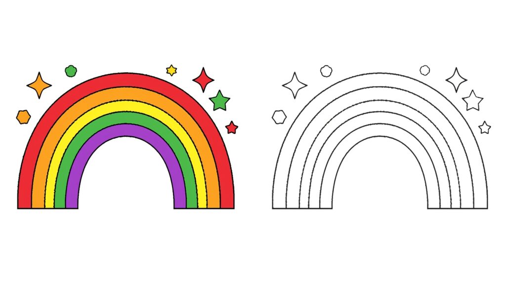 Grande arcobaleno colorato per bambini